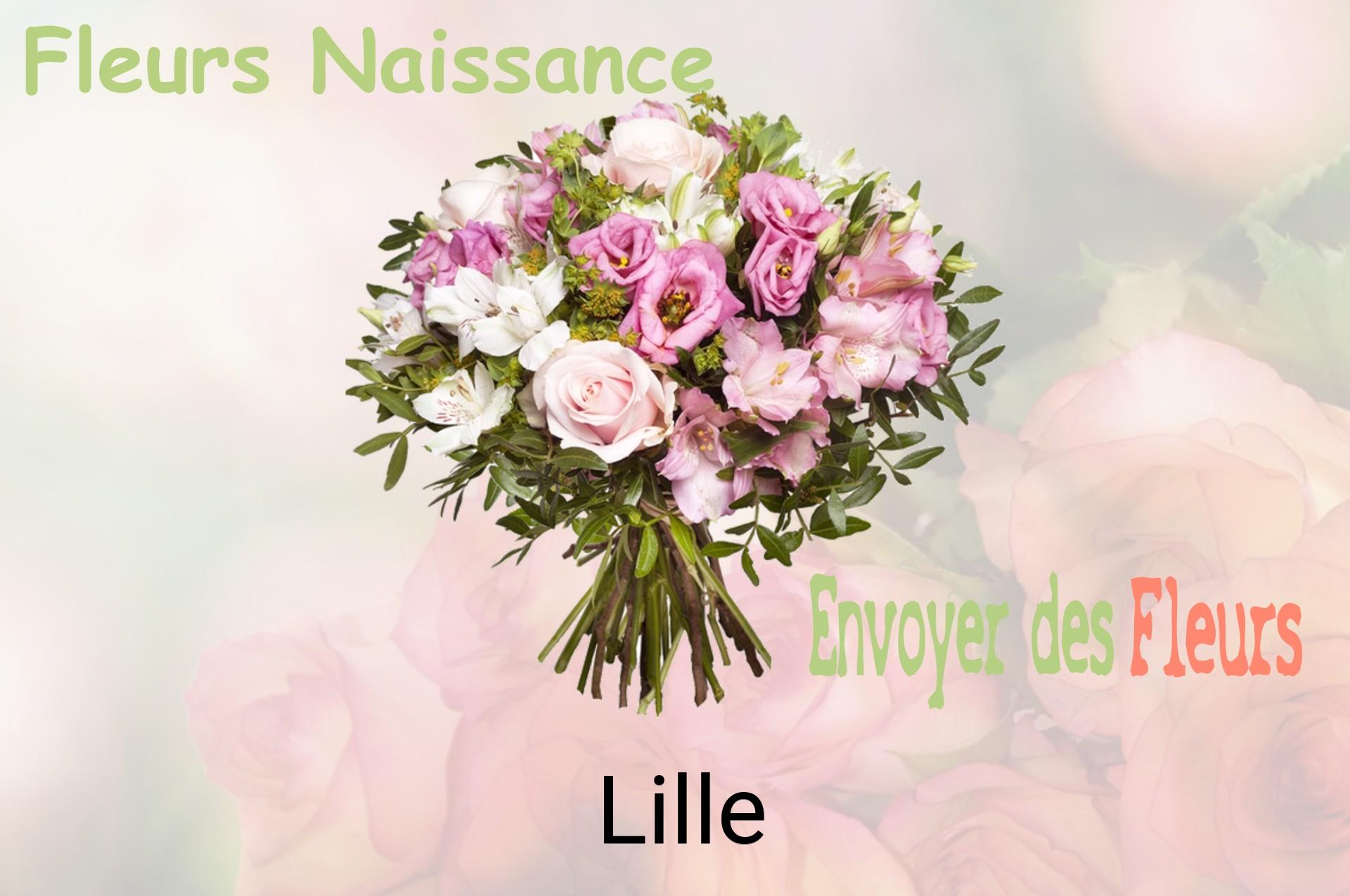Bouquet de fleurs de naissance livré à Lille